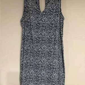 Old Navy sleeveless Black and White Print Dress Sz L
